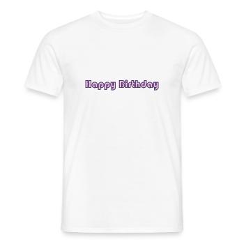 ALLES GUTE ZUM GEBURTSTAG. ALLES GUTE ZUM GEBURTSTAG. JAHRESTAG. - Männer T-Shirt - Weiß - Vorne - AI Model Male 178 dark (178cm)
