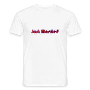 PAAR. ICH HABE GERADE GEHEIRATET. Junggesellinnenabschied. HEILIGER VALENTINSTAG. MARIES - Männer T-Shirt - Weiß - Vorne - AI Model Male 178 dark (178cm)