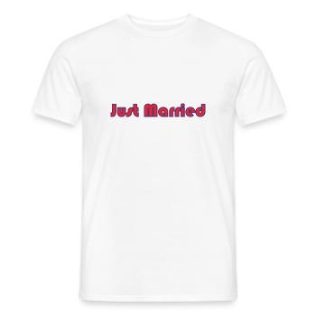 PAAR. ICH HABE GERADE GEHEIRATET. Junggesellinnenabschied. HEILIGER VALENTINSTAG. MARIES - Männer T-Shirt - Weiß - Vorne - AI Model Male 178 dark (178cm)