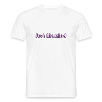 PAAR. ICH HABE GERADE GEHEIRATET. Junggesellinnenabschied. HEILIGER VALENTINSTAG. MARIES - Männer T-Shirt - Weiß - Vorne - AI Model Male 178 dark (178cm)