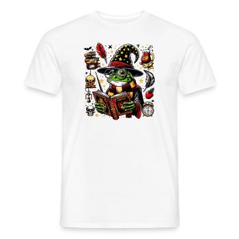 Frosch Magier Magie Lustige Tiere - Männer T-Shirt - Weiß - Vorne - AI Model Male 178 dark (178cm)