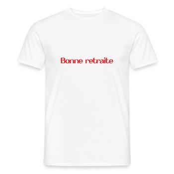RUHESTAND. GLÜCKLICHER RUHESTAND. GLÜCKLICHER RÜCKZUGSORT - Männer T-Shirt - Weiß - Vorne - AI Model Male 178 dark (178cm)
