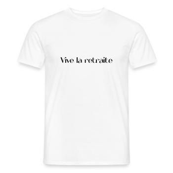 RUHESTAND. GLÜCKLICHER RUHESTAND. GLÜCKLICHER RÜCKZUGSORT - Männer T-Shirt - Weiß - Vorne - AI Model Male 178 dark (178cm)
