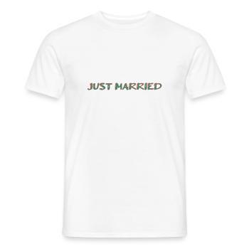 I LOVE YOU. SAINT VALENTINE. bachelorette party. LOVE. I LOVE YOU. - Men's T-Shirt - white - Front - AI Model Male 178 dark (178cm)