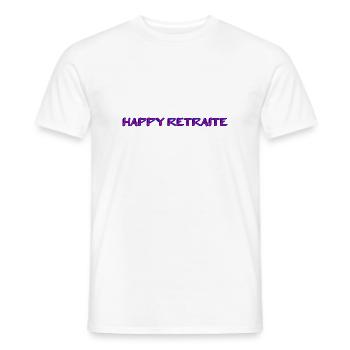 RETRAITE. RETRAITE. RETRAITEE. RETRAITE - T-shirt homme - blanc - Devant - AI Model Male 178 dark (178cm)