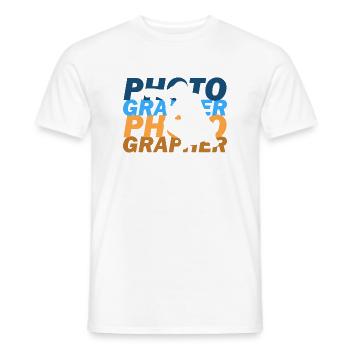 Photographer photographer - Men's T-Shirt - white - Front - AI Model Male 178 dark (178cm)