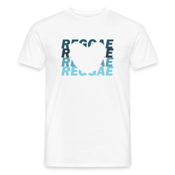 reggae - Men's T-Shirt - white - Front - AI Model Male 178 dark (178cm)