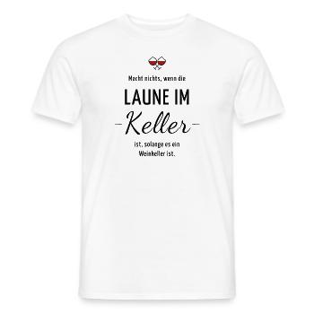 Macht nichts, wenn die Laune im Keller ist, so ... - Männer T-Shirt - Weiß - Vorne - AI Model Male 178 dark (178cm)