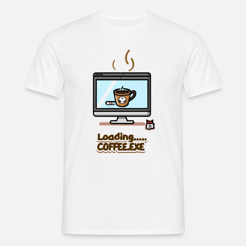 Loading... Coffee.exe - Männer T-Shirt - Weiß