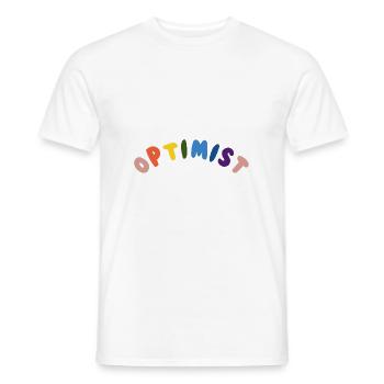 Optimist Glück Freude Leben bunt - Männer T-Shirt - Weiß - Vorne - AI Model Male 178 dark (178cm)