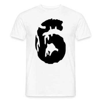 Maillot 6 numéros - T-shirt homme - blanc - Devant - AI Model Male 178 dark (178cm)