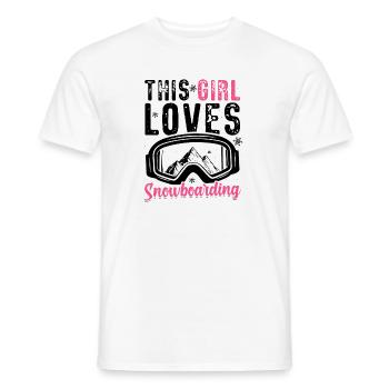 Snowboarder | Snowboardurlaub Snowboard Geschenke - Männer T-Shirt - Weiß - Vorne - AI Model Male 178 dark (178cm)
