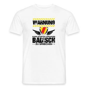 Badisch | Karlsruhe Baden Badener Heimat Geschenke - Männer T-Shirt - Weiß - Vorne - AI Model Male 178 dark (178cm)