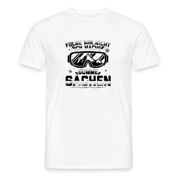 Ski Sprüche | Skifahrer Skifahren Skier Geschenke - Männer T-Shirt - Weiß - Vorne - AI Model Male 178 dark (178cm)