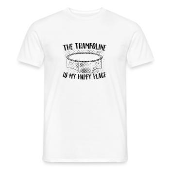 Saut au trampoline | Cadeaux d'entraînement Jumpstyle - T-shirt homme - blanc - Devant - AI Model Male 178 dark (178cm)