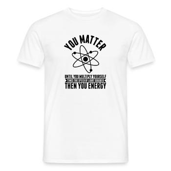 Science physique | Cadeaux étudiants physiciens - T-shirt homme - blanc - Devant - AI Model Male 178 dark (178cm)