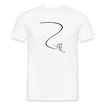 Skieur | Ski Skieur Ski Cadeaux d'hiver - T-shirt homme - blanc - Devant - AI Model Male 178 dark (178cm)