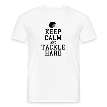 Football américain | Cadeau de sport d'équipe Touch Down - T-shirt homme - blanc - Devant - AI Model Male 178 dark (178cm)