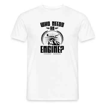 Glider | Glider flight glider pilot gift - Men's T-Shirt - white - Front - AI Model Male 178 dark (178cm)
