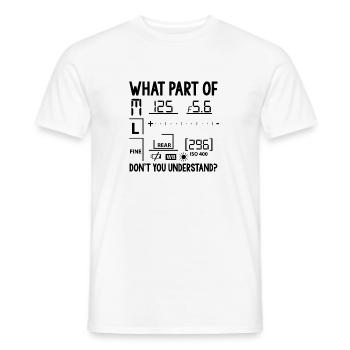 Dictons de photographie | Cadeaux de photographe photographe - T-shirt homme - blanc - Devant - AI Model Male 178 dark (178cm)
