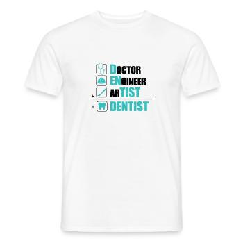Dentist sayings | Dentistry profession gift ideas - Men's T-Shirt - white - Front - AI Model Male 178 dark (178cm)