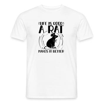 Rat Pet | Rodents Rats Animals Gifts - Men's T-Shirt - white - Front - AI Model Male 178 dark (178cm)