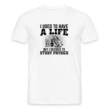Physics Students | Study Physicist Gift Ideas - Men's T-Shirt - white - Front - AI Model Male 178 dark (178cm)