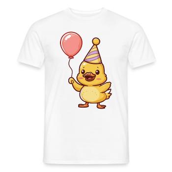 Canard Anniversaire Bébé - T-shirt homme - blanc - Devant - AI Model Male 178 dark (178cm)