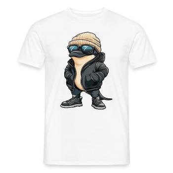 Delfin Cool Comic - Männer T-Shirt - Weiß - Vorne - AI Model Male 178 dark (178cm)