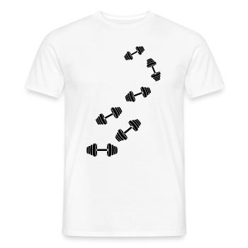 Dumbbell weights icon - Men's T-Shirt - white - Front - AI Model Male 178 dark (178cm)