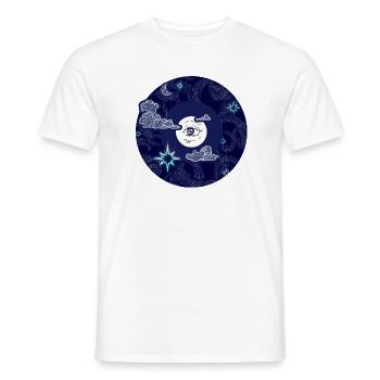 Mond Mandala - Männer T-Shirt - Weiß - Vorne - AI Model Male 178 dark (178cm)