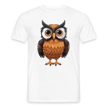 Owl Animal - Men's T-Shirt - white - Front - AI Model Male 178 dark (178cm)