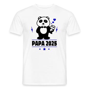Papa 2025 - Männer T-Shirt - Weiß - Vorne - AI Model Male 178 dark (178cm)