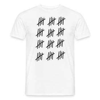 60 lignes / / 60 fois / / Anniversaire / / cadeau - T-shirt homme - blanc - Devant - AI Model Male 178 dark (178cm)
