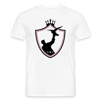fauconnerie blason chasse au faucon - T-shirt homme - blanc - Devant - AI Model Male 178 dark (178cm)