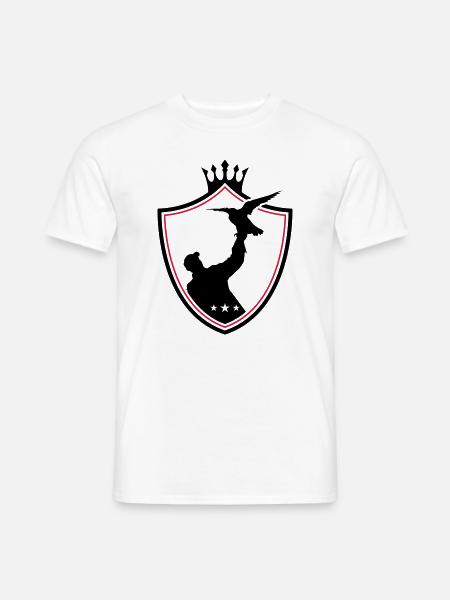 fauconnerie blason chasse au faucon - T-shirt homme - blanc
