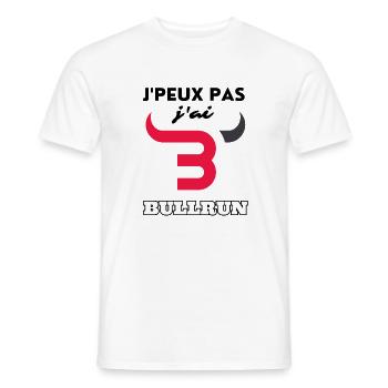 Je peux pas jai bullrun - T-shirt homme - blanc - Devant - AI Model Male 178 dark (178cm)