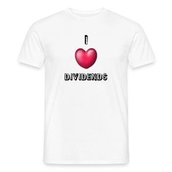 I love Dividends - Design für Dividendensammler un - Männer T-Shirt - Weiß - Vorne - AI Model Male 178 dark (178cm)