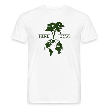 La protection du climat - T-shirt homme - blanc - Devant - AI Model Male 178 dark (178cm)
