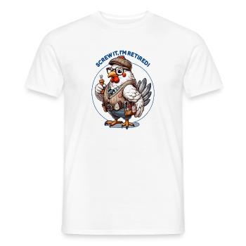 Retired Chicken Handyman, Fun Retirement - Men's T-Shirt - white - Front - AI Model Male 178 dark (178cm)