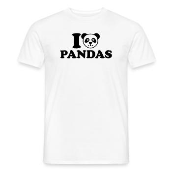 I love Pandas - T-shirt homme - blanc - Devant - AI Model Male 178 dark (178cm)