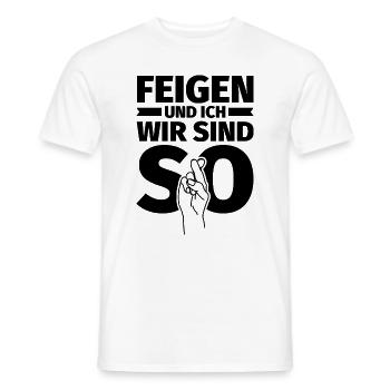 Feigen und ich wir sind so - Männer T-Shirt - Weiß - Vorne - AI Model Male 178 dark (178cm)