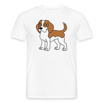 Ein simpler Beagle - Männer T-Shirt - Weiß - Vorne - AI Model Male 178 dark (178cm)