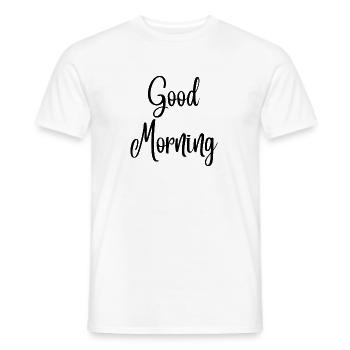 Bonjour - T-shirt homme - blanc - Devant - AI Model Male 178 dark (178cm)