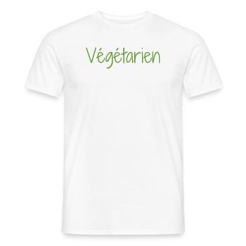 Vegetarian - Men's T-Shirt - white - Front - AI Model Male 178 dark (178cm)