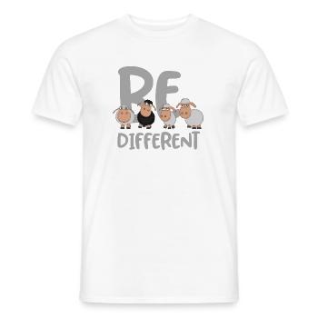Be different sheep: Unique black sheep - Men's T-Shirt - white - Front - AI Model Male 178 dark (178cm)