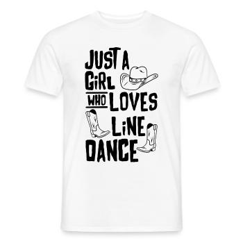 Tänzer Tanzen Linedance Country Musik Geschenk - Männer T-Shirt - Weiß - Vorne - AI Model Male 178 dark (178cm)