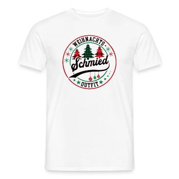 Schmied Weihnachten XMAS Schmiede Metallbauer - Männer T-Shirt - Weiß - Vorne - AI Model Male 178 dark (178cm)