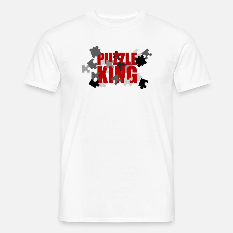 Puzzle King - Männer T-Shirt - Weiß