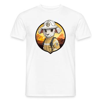 Schafe Feuerwehr - Männer T-Shirt - Weiß - Vorne - AI Model Male 178 dark (178cm)